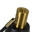 GloboStar® LETO 00834 Μοντέρνο Επιτραπέζιο Φωτιστικό Πορτατίφ Μονόφωτο 1 x E27 IP20 Μαύρο & Χρυσό Μέταλλο - Μ30 x Π18 x Υ54cm