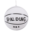 GLOBOSTAR® SPALDING NBA 01031 Παιδικό Κρεμαστό Φωτιστικό Οροφής με Ντουί 1 x E27 AC 220-240V IP20 - Λευκό & Μαύρο - Μ25 x Π25 x Υ25cm