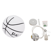 GLOBOSTAR® SPALDING NBA 01031 Παιδικό Κρεμαστό Φωτιστικό Οροφής με Ντουί 1 x E27 AC 220-240V IP20 - Λευκό & Μαύρο - Μ25 x Π25 x Υ25cm