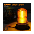 GloboStar® 85195 PRO Series Φάρος Ασφαλείας για Περονοφόρα - Κλαρκ - Αυτοκίνητα & Φορτηγά STROBE LED SMD 5730 40W DC 10-110V Αδιάβροχος IP65 Πορτοκαλί