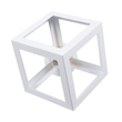 GLOBOSTAR® CUBE 00800 Μοντέρνο Φωτιστικό Οροφής με Ντουί 1 x E27 AC 220-240V IP20 - Λευκό & Χρυσό - Μ25 x Π25 x Υ25cm