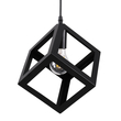 GLOBOSTAR® CUBE 00801 Μοντέρνο Κρεμαστό Φωτιστικό Οροφής με Ντουί 1 x E27 AC 220-240V IP20 - Μαύρο - Μ25 x Π25 x Υ25cm