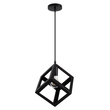 GLOBOSTAR® CUBE 00801 Μοντέρνο Κρεμαστό Φωτιστικό Οροφής με Ντουί 1 x E27 AC 220-240V IP20 - Μαύρο - Μ25 x Π25 x Υ25cm