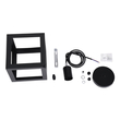 GLOBOSTAR® CUBE 00801 Μοντέρνο Κρεμαστό Φωτιστικό Οροφής με Ντουί 1 x E27 AC 220-240V IP20 - Μαύρο - Μ25 x Π25 x Υ25cm