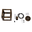 GLOBOSTAR® CUBE 00803 Μοντέρνο Κρεμαστό Φωτιστικό Οροφής με Ντουί 1 x E27 AC 220-240V IP20 - Χάλκινο Εφέ Σκουριάς - Μ25 x Π25 x Υ25cm