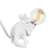 GloboStar® MOUSE 00676 Vintage Επιτραπέζιο Φωτιστικό Πορτατίφ Μονόφωτο 1 x E12 IP20 Λευκό Πλαστικό - Μ13 x Π4 x Υ7cm