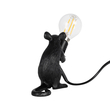 GLOBOSTAR® MOUSE 00678 Vintage Επιτραπέζιο Φωτιστικό Πορτατίφ με Ντουί 1 x E27 AC 220-240V IP20 - Μαύρο - Μ12 x Π4 x Υ10cm