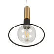 GLOBOSTAR® OLVERO 00772 Μοντέρνο Κρεμαστό Φωτιστικό Οροφής με Ντουί 1 x E27 AC 220-240V IP20 - Μαύρο & Χρυσό - Μ18 x Π4 x Y38cm
