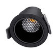 GLOBOSTAR® PLUTO-S 60250 Χωνευτό Downlight Σποτ με Honeycomb Anti Glare Reflector LED 7W 910lm 38° AC 220-240V IP20 Φυσικό Λευκό 4500K - Bridgelux COB Chip & TÜV SÜD Driver - Μαύρο Ματ - Μ6.4 x Π6.4 x Υ4.9cm / Q5.5cm - 5 Χρόνια Εγγύηση