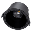 GLOBOSTAR® PLUTO-B 60263 Χωνευτό Downlight Σποτ με Honeycomb Anti Glare Reflector LED 15W 1875lm 38° AC 220-240V IP20 Θερμό Λευκό 2700K - Bridgelux COB Chip & TÜV SÜD Driver - Μαύρο Ματ - Μ10.4 x Π10.4 x Υ6.5cm / Q9.5cm - 5 Χρόνια Εγγύηση
