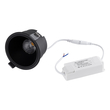GLOBOSTAR® PLUTO-B 60263 Χωνευτό Downlight Σποτ με Honeycomb Anti Glare Reflector LED 15W 1875lm 38° AC 220-240V IP20 Θερμό Λευκό 2700K - Bridgelux COB Chip & TÜV SÜD Driver - Μαύρο Ματ - Μ10.4 x Π10.4 x Υ6.5cm / Q9.5cm - 5 Χρόνια Εγγύηση