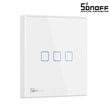GloboStar® 80067 SONOFF T2EU3C-RF - 433MHz Wireless Smart Wall Touch Button Switch 3 Way - RF Series