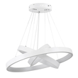 GLOBOSTAR® NEMESIS TRIO 61168-DECO Μοντέρνο Κρεμαστό Φωτιστικό Οροφής LED 100W 12123lm 360° AC 220-240V IP20 Ρυθμιζόμενο Λευκό CCT με Χειριστήριο από 2700K έως 6000K Dimmable - Lumileds SMD Chip - Λευκό Ματ - Μ60 x Π60 x Υ60cm - 3 Χρόνια Εγγύηση
