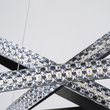 GLOBOSTAR® DIAMOND TRIO 61136 Μοντέρνο Κρεμαστό Φωτιστικό Οροφής LED 100W 12123lm 360° AC 220-240V IP20 Ρυθμιζόμενο Λευκό CCT με Χειριστήριο από 2700K έως 6000K Dimmable - Lumileds SMD Chip - Μαυρό Ματ - Μ60 x Π60 x Υ60cm - 3 Χρόνια Εγγύηση