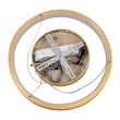 GLOBOSTAR® NEMESIS 61157 Μοντέρνο Κρεμαστό Φωτιστικό Οροφής LED 30W 3513lm 360° AC 220-240V IP20 Ρυθμιζόμενο Λευκό CCT με Χειριστήριο από 2700K έως 6000K Dimmable - Lumileds SMD Chip - Χρυσό Βούρτσας - Μ40 x Π40 x Υ4cm - 3 Χρόνια Εγγύηση