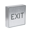 GLOBOSTAR® SENSATI 75651 Διακοσμητικό Φωτιστικό Τοίχου Ένδειξης / Σήμανσης EXIT LED 1W 40lm 90° AC 220-240V με Επαναφορτιζόμενη Μπαταρία Li-ion 3.7V 350mAh IP20 Πράσινο - Νίκελ Βούρτσας - Μ11 x Π11 x Υ3cm - 2 Χρόνια Εγγύηση