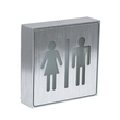 GloboStar® SENSATI 75656 Φωτιστικό Τοίχου Ένδειξης WC MAN & WOMAN LED 1W AC 220-240V IP20 - Σώμα Αλουμινίου - Μ11 x Π11 x Υ3cm - Πράσινο