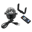 GloboStar® 79601-1 LED Party Disco Μπάλα με Περιστρεφόμενα Φωτορυθμικά Εφέ Πολύχρωμη RGB 15W με Sound Control Activated Εφέ και με Ασύρματο Χειριστήριο AC 230V IP20 Μ11 x Π8.6 x Υ13cm