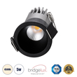 GLOBOSTAR® MICRO-S 60238 Χωνευτό Downlight Σποτ LED 5W 650lm 38° AC 220-240V IP20 Φυσικό Λευκό 4500K - Bridgelux COB Chip & TÜV SÜD Driver - Μαύρο Ματ - Μ4 x Π4 x Υ5.9cm / Q3.5cm - 5 Χρόνια Εγγύηση