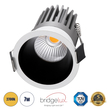 GLOBOSTAR® MICRO-B 60241 Χωνευτό Downlight Σποτ LED 7W 875lm 38° AC 220-240V IP20 Θερμό Λευκό 2700K - Bridgelux COB Chip & TÜV SÜD Driver - Λευκό & Μαύρο Ματ - Μ6 x Π6 x Υ7.8cm / Q5cm - 5 Χρόνια Εγγύηση