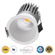 GLOBOSTAR® MICRO-B 60243 Χωνευτό Downlight Σποτ LED 7W 875lm 38° AC 220-240V IP20 Θερμό Λευκό 2700K - Bridgelux COB Chip & TÜV SÜD Driver - Λευκό Ματ - Μ6 x Π6 x Υ7.8cm / Q5cm - 5 Χρόνια Εγγύηση