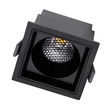 GLOBOSTAR® PLUTO-M 60274 Χωνευτό Downlight Σποτ με Honeycomb Anti Glare Reflector LED 10W 1300lm 38° AC 220-240V IP20 Φυσικό Λευκό 4500K - Bridgelux COB Chip & TÜV SÜD Driver - Μαύρο Ματ - Μ8.4 x Π8.4 x Υ5.9cm / Q7.5 x 7.5cm - 5 Χρόνια Εγγύηση
