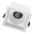 GLOBOSTAR® PLUTO-B 60278 Χωνευτό Downlight Σποτ με Honeycomb Anti Glare Reflector LED 15W 1950lm 38° AC 220-240V IP20 Φυσικό Λευκό 4500K - Bridgelux COB Chip & TÜV SÜD Driver - Λευκό Ματ - Μ10.4 x Π10.4 x Υ6.5cm / Q9.5 x 9.5cm - 5 Χρόνια Εγγύηση