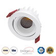 GLOBOSTAR® LEO-R 60284 Χωνευτό Κινούμενο Downlight Σποτ με Honeycomb Anti Glare Reflector LED 10W 1300lm 38° AC 220-240V IP20 Φυσικό Λευκό 4500K - Bridgelux COB Chip & TÜV SÜD Driver - Λευκό Ματ - Μ8.5 x Π8.5 x Υ6.6cm / Q7.5cm - 5 Χρόνια Εγγύηση