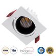 GLOBOSTAR® LEO-SQ 60288 Χωνευτό Κινούμενο Downlight Σποτ με Honeycomb Anti Glare Reflector LED 10W 1300lm 38° AC 220-240V IP20 Φυσικό Λευκό 4500K - Bridgelux COB Chip & TÜV SÜD Driver - Λευκό & Μαύρο Ματ - Μ8.5 x Π8.5 x Υ6.6cm / Q7.5 x 7.5cm - 5 Χρόνια Εγγύηση