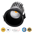GLOBOSTAR® MICRO-B 60245 Χωνευτό Downlight Σποτ LED 7W 875lm 38° AC 220-240V IP20 Θερμό Λευκό 2700K - Bridgelux COB Chip & TÜV SÜD Driver - Μαύρο Ματ - Μ6 x Π6 x Υ7.8cm / Q5cm - 5 Χρόνια Εγγύηση