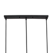 GLOBOSTAR® TRIANGLE 00621 Μοντέρνο Κρεμαστό Φωτιστικό Οροφής με Ντουί 3 x E27 AC 220-240V IP20 - Μαύρο - Μ70 x Π22 x Y130cm