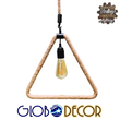 GLOBOSTAR® MALVERN 10001238 Vintage Κρεμαστό Φωτιστικό Οροφής με Ντουί 1 x E27 AC 220-240V IP20 - Μαύρο & Μπεζ - Μ37 x Π22 x Υ34cm
