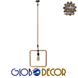 GLOBOSTAR® MALVERN 10001240 Vintage Κρεμαστό Φωτιστικό Οροφής με Ντουί 1 x E27 AC 220-240V IP20 - Μαύρο & Μπεζ - Μ33 x Π22 x Υ33cm