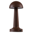 GloboStar® COCO 76513 Επαναφορτιζόμενο Επιτραπέζιο Φωτιστικό Πορτατίφ LED 1.5W 105lm 120° DC 5V IP44 Θερμό Λευκό 2700K Dimmable Καφέ Αλουμίνιο - Μ10 x Π10 x Υ22cm - 2 Xρόνια Εγγύηση