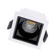 GLOBOSTAR® PLUTO-S 60264 Χωνευτό Downlight Σποτ με Honeycomb Anti Glare Reflector LED 7W 910lm 38° AC 220-240V IP20 Φυσικό Λευκό 4500K - Bridgelux COB Chip & TÜV SÜD Driver - Λευκό & Μαύρο Ματ - Μ6.4 x Π6.4 x Υ4.9cm / Q5.5 x 5.5cm x - 5 Χρόνια Εγγύηση