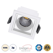 GLOBOSTAR® PLUTO-S 60266 Χωνευτό Downlight Σποτ με Honeycomb Anti Glare Reflector LED 7W 910lm 38° AC 220-240V IP20 Φυσικό Λευκό 4500K - Bridgelux COB Chip & TÜV SÜD Driver - Λευκό Ματ - Μ6.4 x Π6.4 x Υ4.9cm / Q5.5 x 5.5cm - 5 Χρόνια Εγγύηση