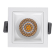 GLOBOSTAR® PLUTO-S 60266 Χωνευτό Downlight Σποτ με Honeycomb Anti Glare Reflector LED 7W 910lm 38° AC 220-240V IP20 Φυσικό Λευκό 4500K - Bridgelux COB Chip & TÜV SÜD Driver - Λευκό Ματ - Μ6.4 x Π6.4 x Υ4.9cm / Q5.5 x 5.5cm - 5 Χρόνια Εγγύηση