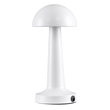 GloboStar® COCO 76508 Επαναφορτιζόμενο Επιτραπέζιο Φωτιστικό Πορτατίφ LED 1.5W 105lm 120° DC 5V IP44 Θερμό Λευκό 2700K Dimmable Λευκό Αλουμίνιο - Μ10 x Π10 x Υ22cm - 2 Xρόνια Εγγύηση