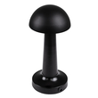 GloboStar® COCO 76509 Επαναφορτιζόμενο Επιτραπέζιο Φωτιστικό Πορτατίφ LED 1.5W 105lm 120° DC 5V IP44 Θερμό Λευκό 2700K Dimmable Μαύρο Αλουμίνιο - Μ10 x Π10 x Υ22cm - 2 Xρόνια Εγγύηση