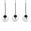 GLOBOSTAR® MONROE 00954 Μοντέρνο Κρεμαστό Φωτιστικό Οροφής με Ντουί 3 x E27 AC 220-240V IP20 - Μαύρο & Λευκό - Μ74 x Π25 x Υ50cm
