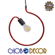 GLOBOSTAR® LIBBY 01095-1 Παιδικό Κρεμαστό Φωτιστικό Οροφής με Ντουί 1 x E27 AC 220-240V IP20 - Κόκκινο - Μ28 x Π28 x Υ16cm