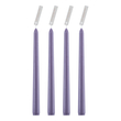 GloboStar® LAVENDER-FIELD 35203 ΣΕΤ 4 Αρωματικά Κεριά Κηροπηγίου Παραφίνης με Άρωμα Λεμόνι - Λεβάντα Μωβ Μ2 x Π2 x Υ25cm