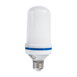GLOBOSTAR® TUBATO 76075 Λάμπα E27 LED 9W 350lm 260° AC 220-240V IP20 Πορτοκαλί 1800K με Εφέ Φλόγας & Αναστροφή - Λευκό Γαλακτερό - Μ6 x Π6 x Υ15cm - 2 Χρόνια Εγγύηση