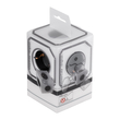 GLOBOSTAR® POWERCUBE 79627 Πολύπριζο 5 Θέσεων με 5 x EU Schuko Πρίζες Ασφαλείας Childproof AC 220-240V 3680W/16A Max Load IP20 - Λευκό & Γκρι - Μ7.5 x Π11.5 x Υ7.5cm