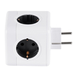 GLOBOSTAR® POWERCUBE 79633 Πολύπριζο 6 Θέσεων με 2 x Πρίζες DC 5V USB 2.0 & 4 x EU Schuko Πρίζες Ασφαλείας Childproof AC 220-240V 3680W/16A Max Load IP20 - Λευκό & Γκρι - Μ7.5 x Π11.5 x Υ7.5cm