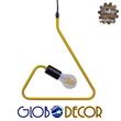 GLOBOSTAR® LIBBY 01097-1 Παιδικό Κρεμαστό Φωτιστικό Οροφής με Ντουί 1 x E27 AC 220-240V IP20 - Κίτρινο - Μ31 x Π31 x Υ16cm