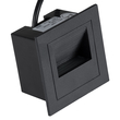 GLOBOSTAR® STEP-MINA 90625 Χωνευτό Αρχιτεκτονικό Φωτιστικό Διαδρόμου/Σκαλοπατιού LED 3W 330lm 30° DC 24V Αδιάβροχο IP65 Θερμό Λευκό 2700K Dimmable - Μαύρο - Μ8.3 x Π8.3 x Υ5cm / Q6.6cm - 3 Χρόνια Εγγύηση