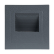 GLOBOSTAR® STEP-MINA 90627 Χωνευτό Αρχιτεκτονικό Φωτιστικό Διαδρόμου/Σκαλοπατιού LED 3W 330lm 30° DC 24V Αδιάβροχο IP65 Θερμό Λευκό 2700K Dimmable - Γκρι Ανθρακί - Μ8.3 x Π8.3 x Υ5cm / Μ6.6 x Π6.6cm - 3 Χρόνια Εγγύηση
