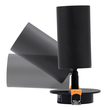 GLOBOSTAR® LEO 60350 Χωνευτό Κινούμενο Φωτιστικό Downlight Σποτ με Ντουί 1 x GU10 AC 220-240V IP20 - Μαύρο Ματ - Μ9 x Π9 x Υ17cm / Q7cm