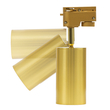 GLOBOSTAR® LEO 60357 Κινούμενο Φωτιστικό Σποτ Ράγας με Ντουί 1 x GU10 AC 220-240V IP20 - Χρυσό Πλατίνα - Μ6 x Π6 x Υ19cm